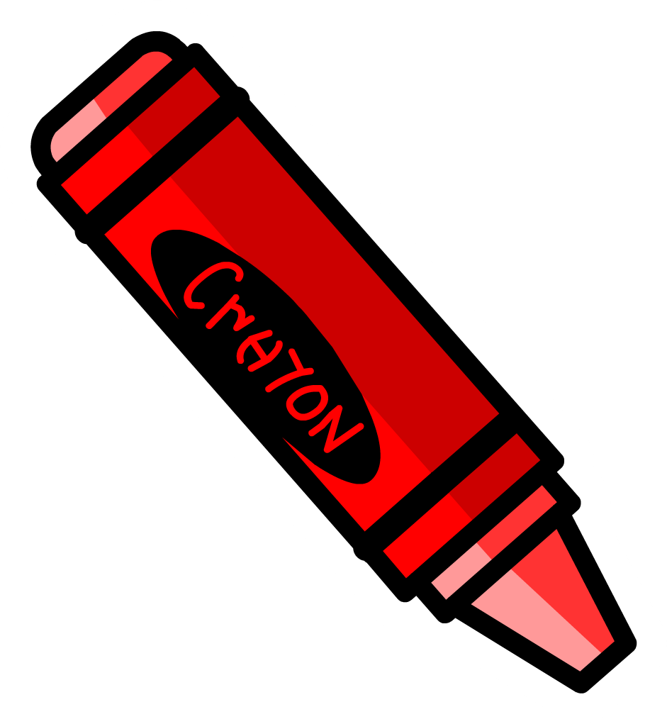 Crayon clip art black and white free clipart image 
