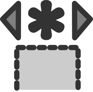 Navigation controls with play/pause, star rating, and content placeholder icon