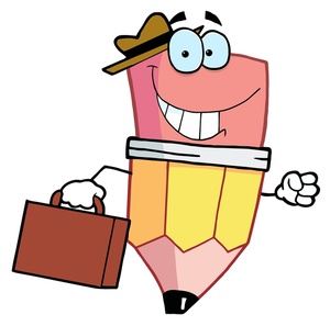 Friendly Pencil Cartoon Character - Education & Office Illustration
