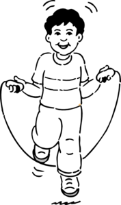 Boy Jumping Rope Clip Art 