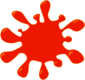 Red Blood Splat Clip Art