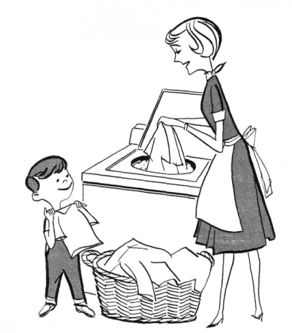 kids doing chores coloring pages