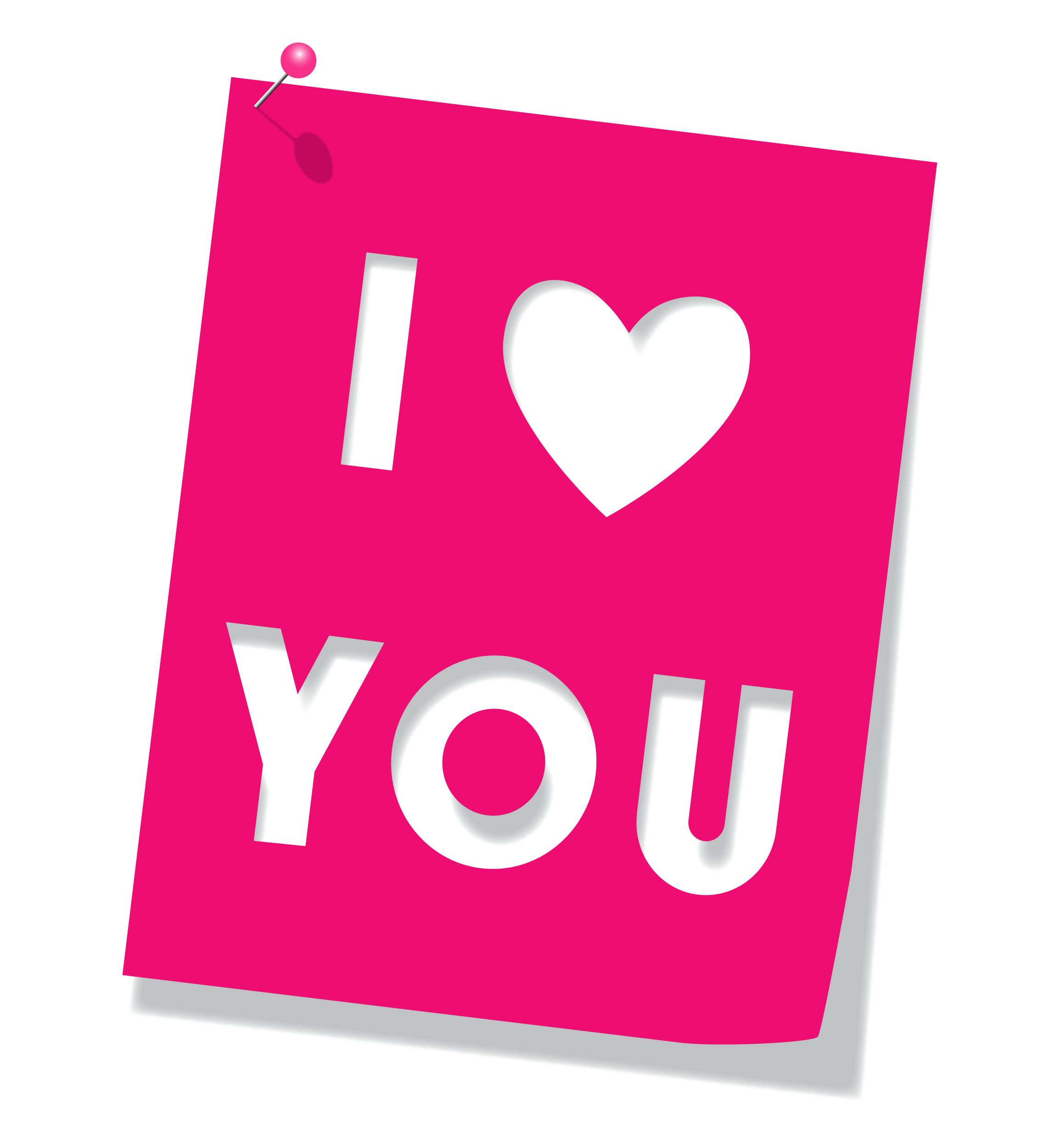 Pink love you clipart picture 0 image 