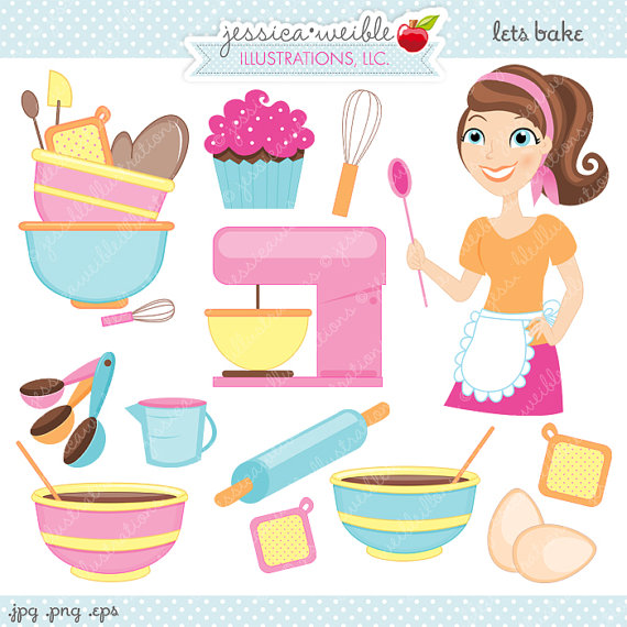 Clip Art Woman Baking Goods Clipart 