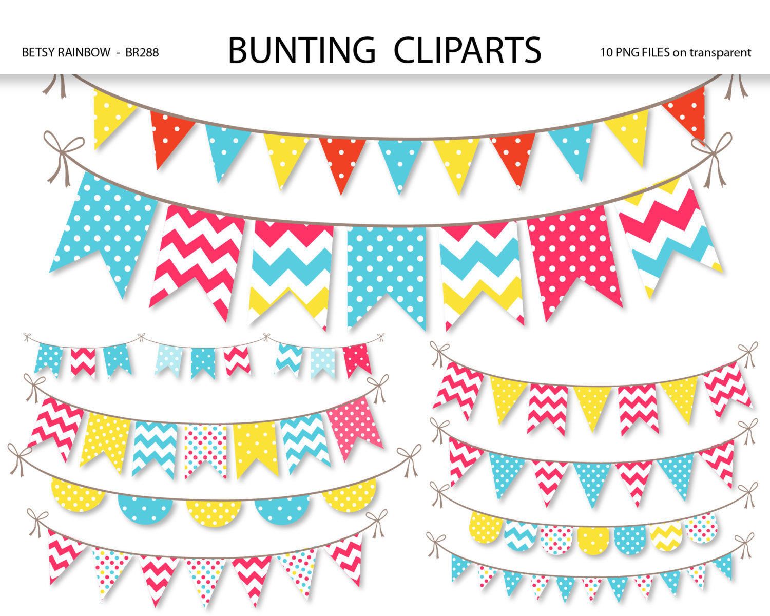 Popular items for clipart bunting