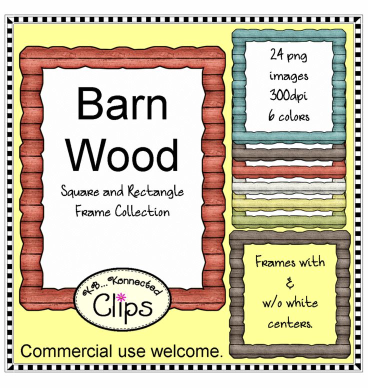 Square , Rectangle Barn Wood Frames $ clipart free