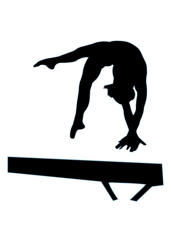 Gymnastic gymnast clipart image dark skinned girl gymnast doing 