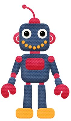 Cute Robot Illustration for Kids’ Learning and Play Resources