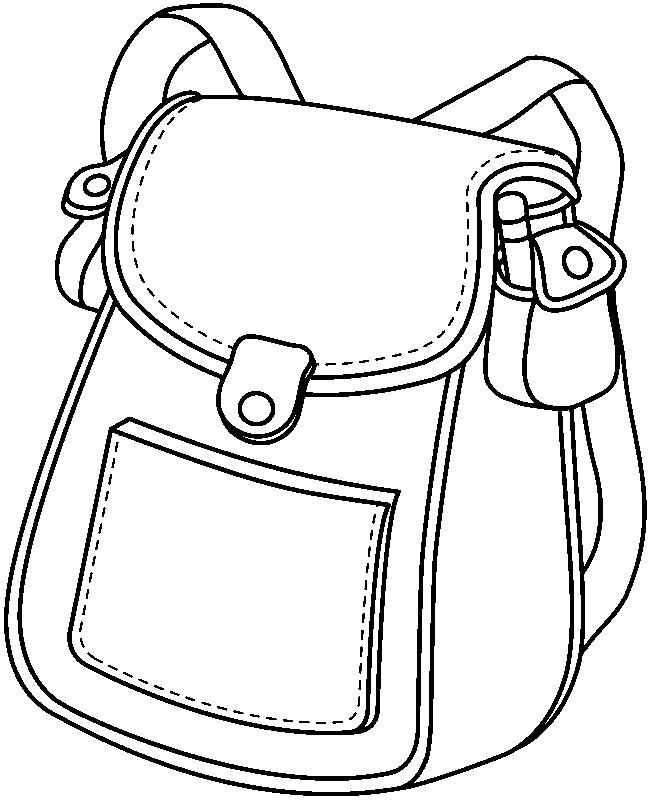 Bowling Clipart-black outline cutout bowling bag clipart