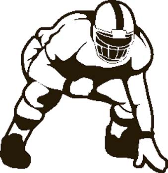 Football player clip art clipart image 