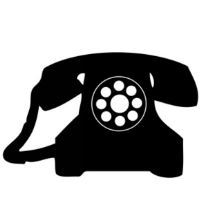 Vintage Rotary Telephone Icon - Classic Communication Symbol