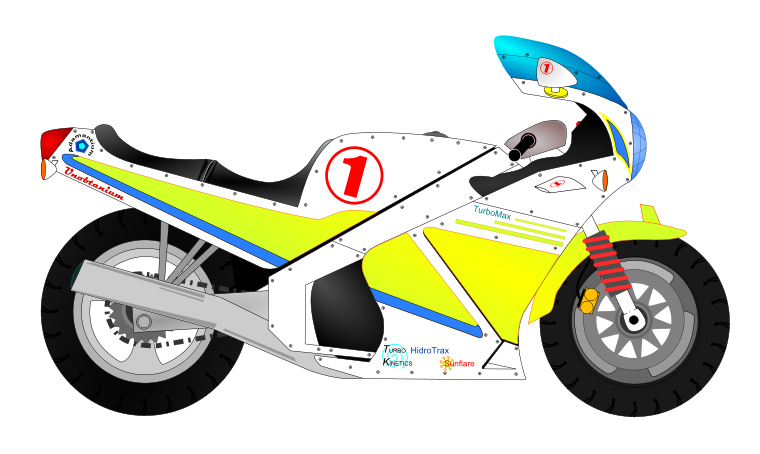 Racing Motorcycle #1 - High-Performance Sportbike with Sponsor Livery