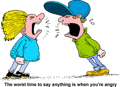 Kids Arguing Cartoon - Visual for Conflict Resolution & Emotional Education
