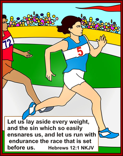 Christian Endurance Running Illustration - Hebrews 12:1 Motivation