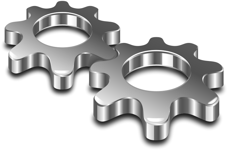 Interlocking Gears Icon - Engineering, Integration & System Design Visual