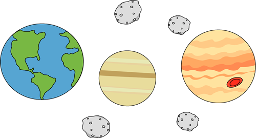 Planets and Asteroids Clip Art 