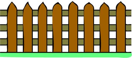 Wooden Picket Fence Illustration - Classic Garden Boundary Design