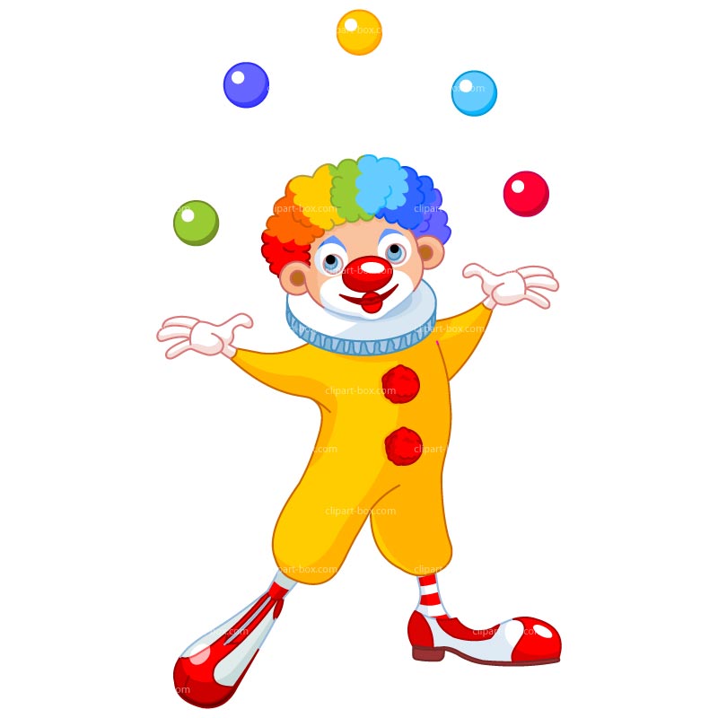 Happy Clown Juggling Balls - Fun Circus Illustration for Kids & Events