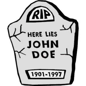 John Doe Tombstone Illustration - Free Clipart for Memorial or Halloween Design