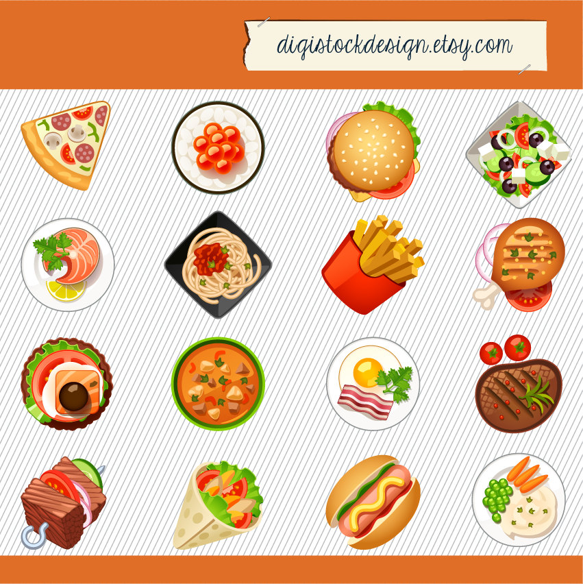 Popular items for food clip art