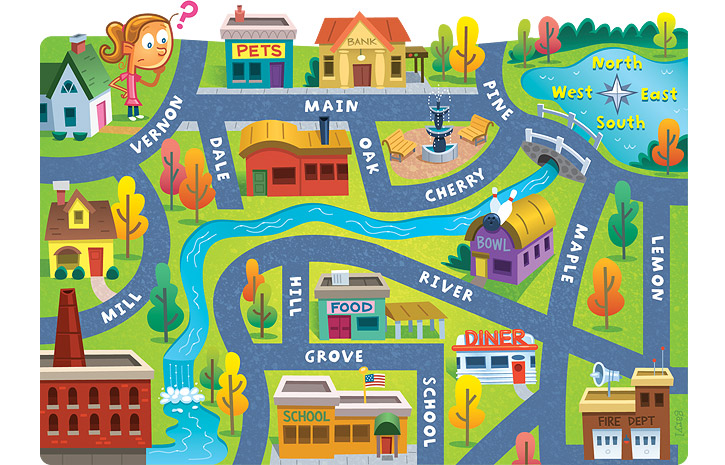 Simple Street Map Clipart