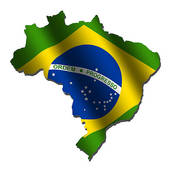 Brazil Country Map with National Flag - Visual Representation