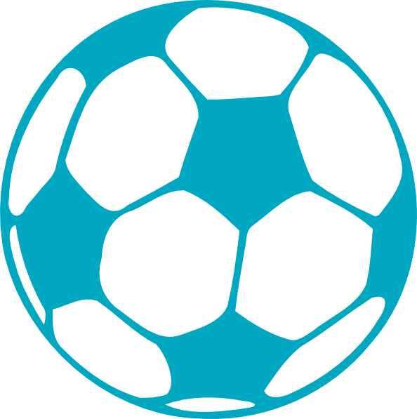 Aqua Soccer Ball clip art