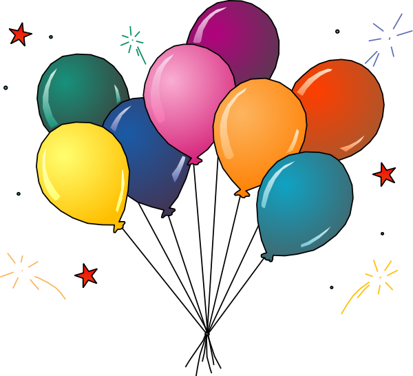 Bunch of balloons for party clipart 