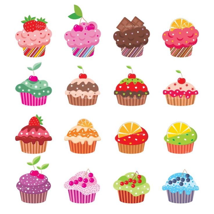 16 Vibrant Cupcake Illustrations - Free Download for Baking & Dessert Designs