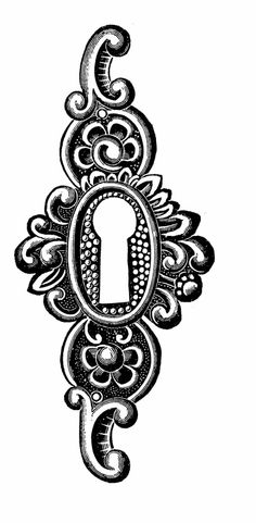 vintage keyhole drawing