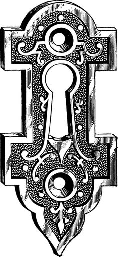 vintage keyhole drawing