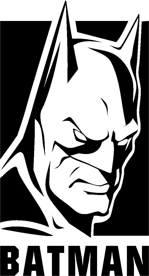 batman face black and white - Clip Art Library