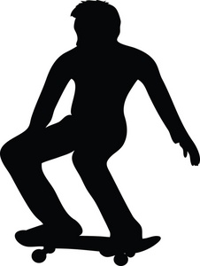 Skateboarder Silhouette - Dynamic Action Vector Illustration