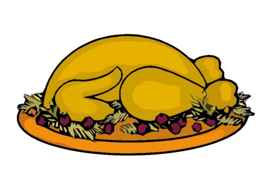 Golden roasted turkey on a platter with cranberries and herbs, ready for Thanksgiving dinner.