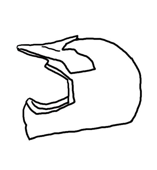hot-ibis953: freehand sketch the solution (3d) of a foladable bike helmet  drawing with pencil