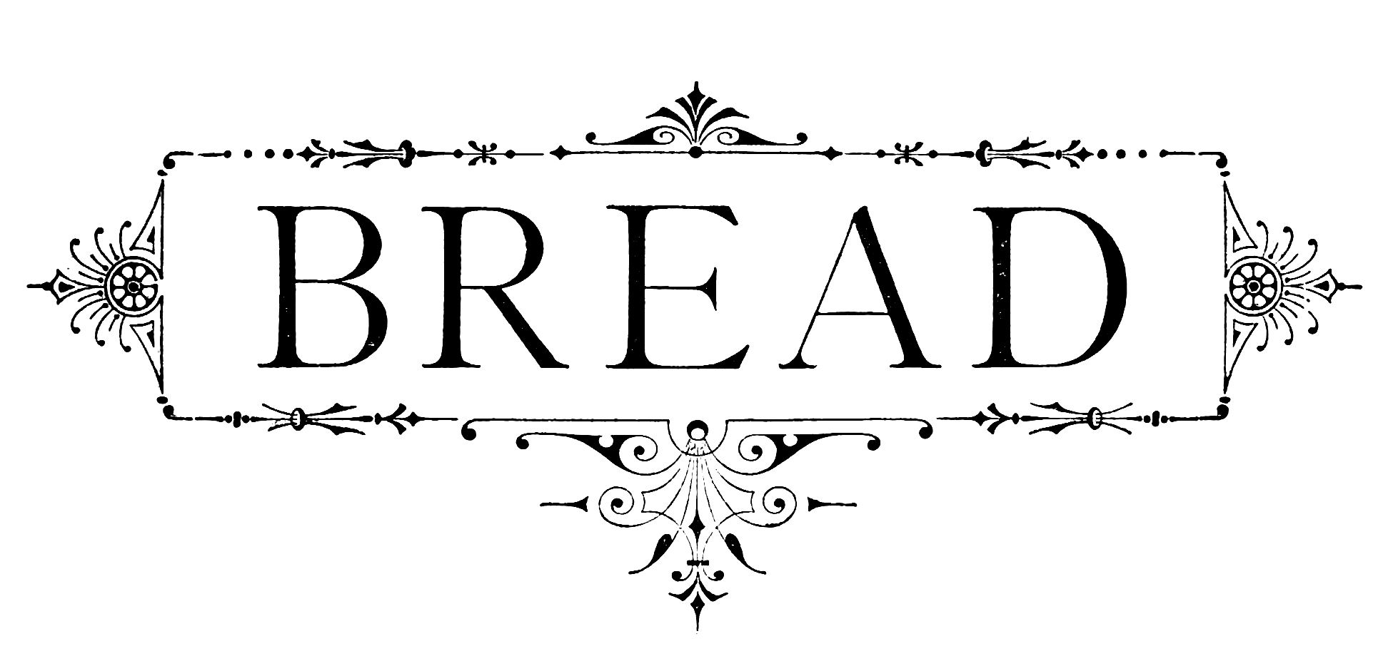 Винтажная надпись хлеб