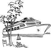 Cruise Ship Black And White