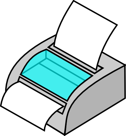 Desktop Printer Illustration - Print Document Workflow Visual