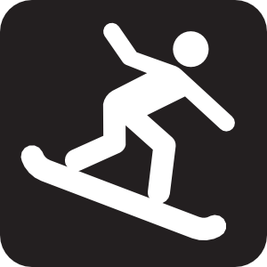 Skiing Icon - Free Vector Graphic for Winter Sports Websites