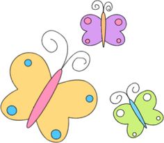 Cute Cartoon Butterflies Clipart for Kids’ Projects & Design