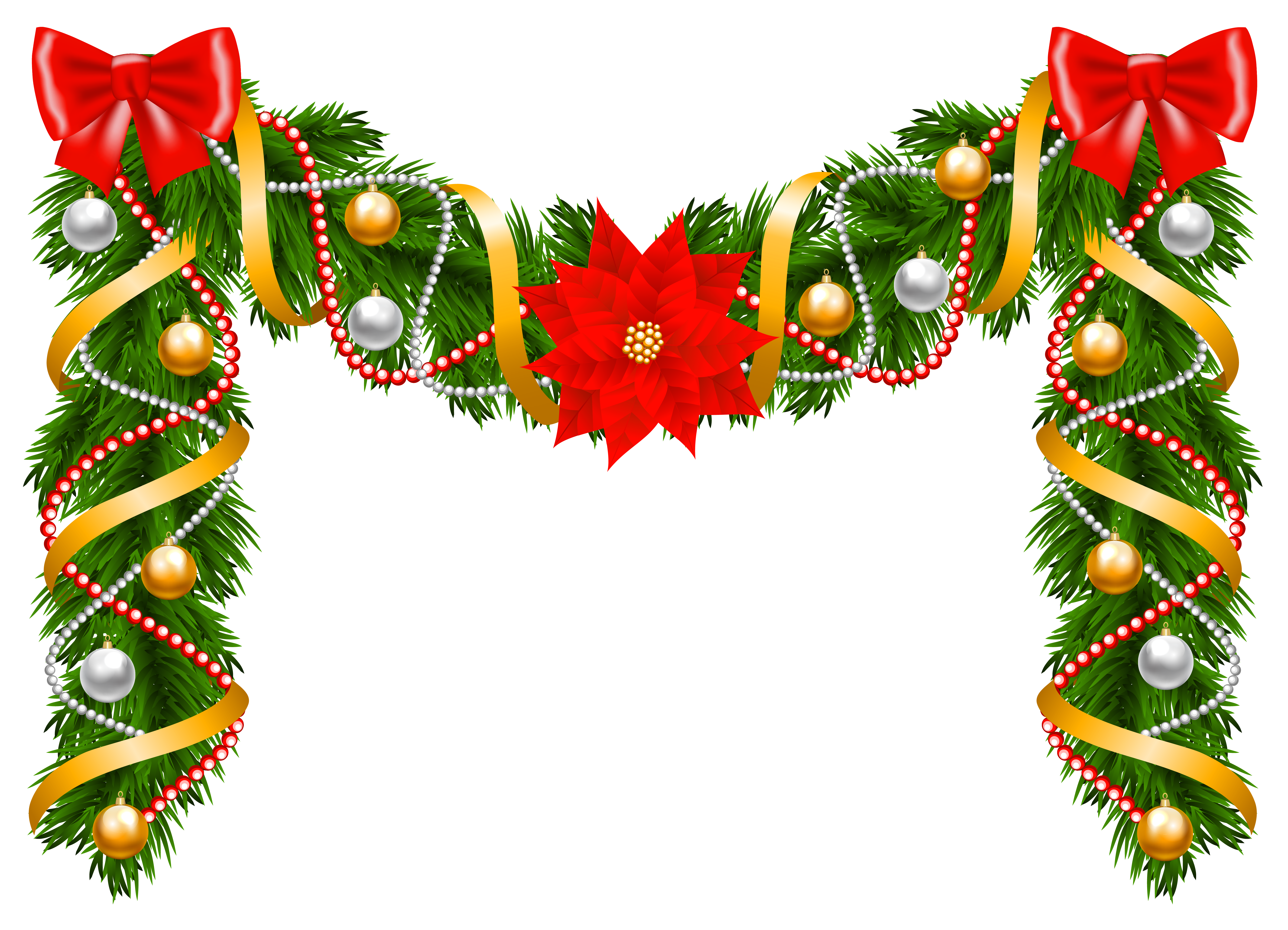 Christmas Deco Garland PNG Clipart Image 