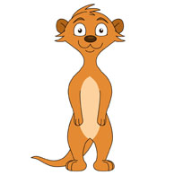 Cute Cartoon Meerkat Illustration - Free Download & Usage