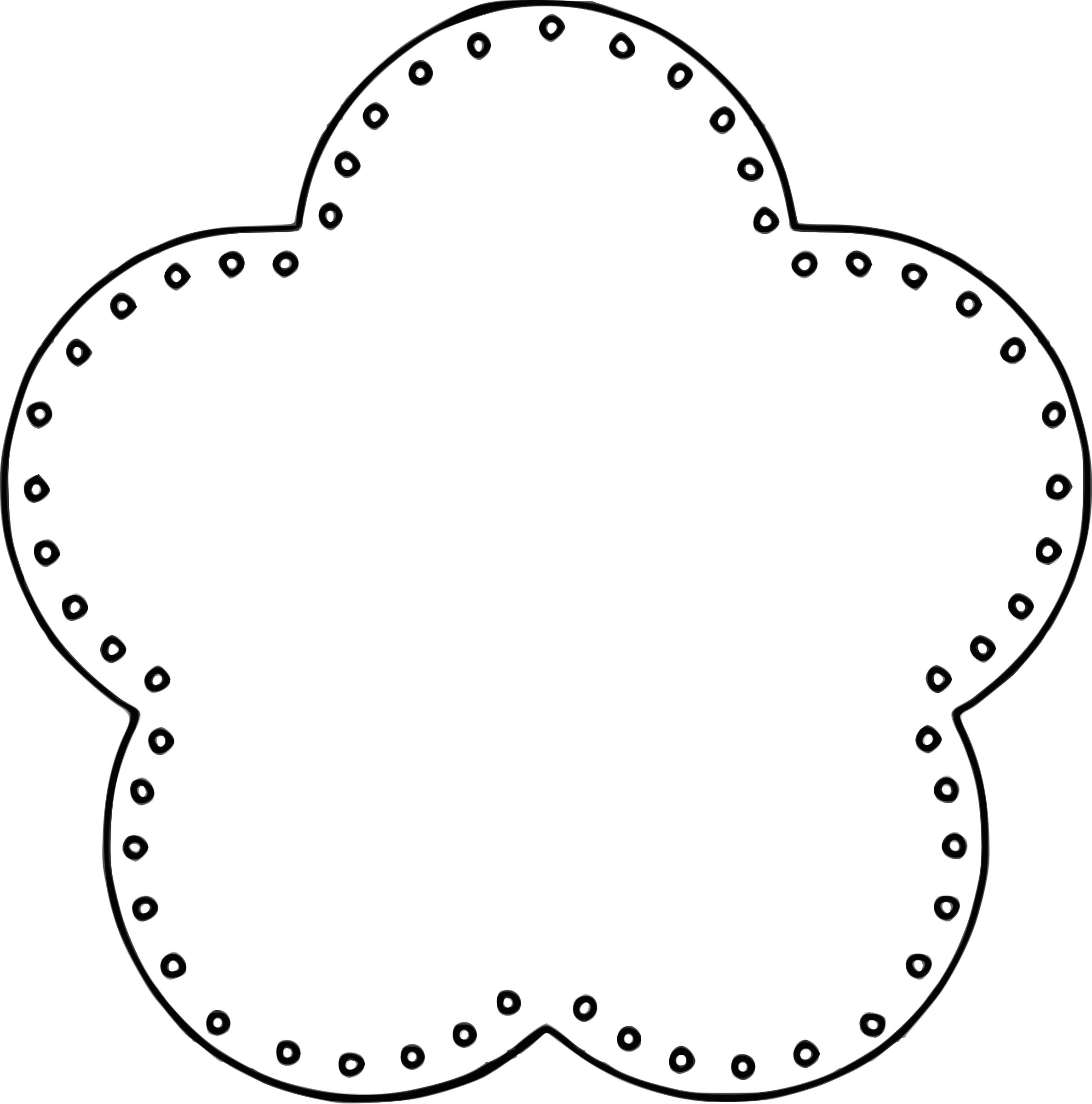 Scallop Circle Template, Png 