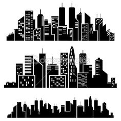 Free City Skyline Silhouette Vector ??“ City Silhouette Graphics 