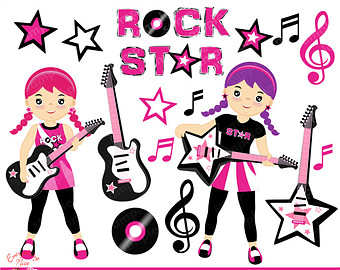 rock star clip art for kids