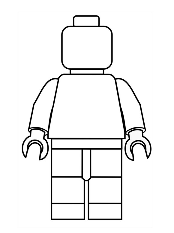 LEGO Minifigures Printable Coloring Page Clipart 