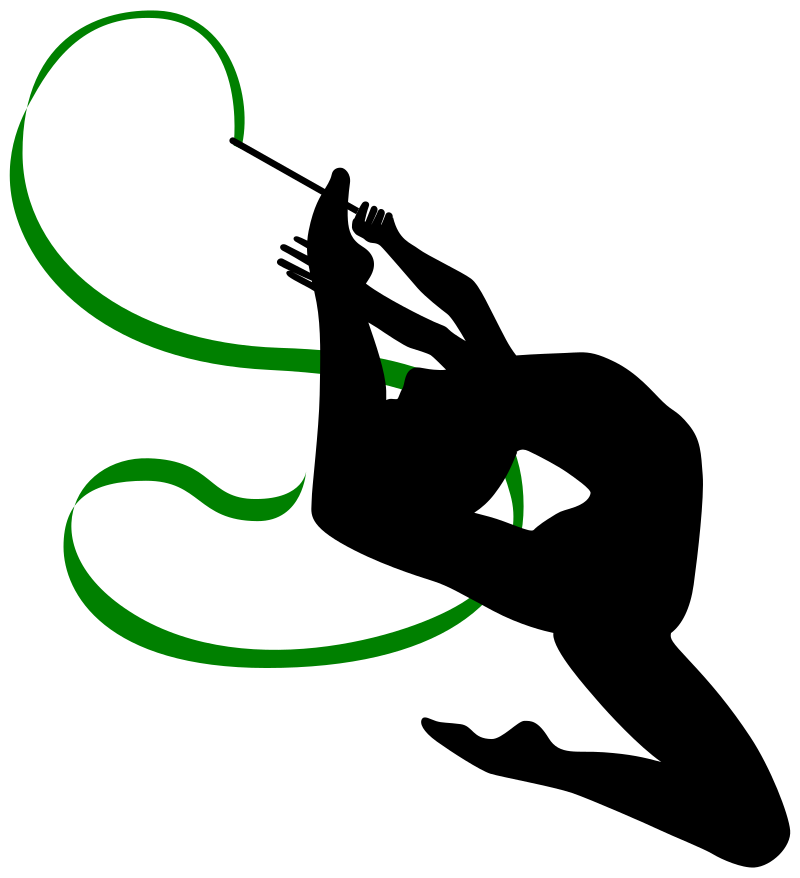 Abstract green ribbon swirl on black background, elegant and dynamic vector design