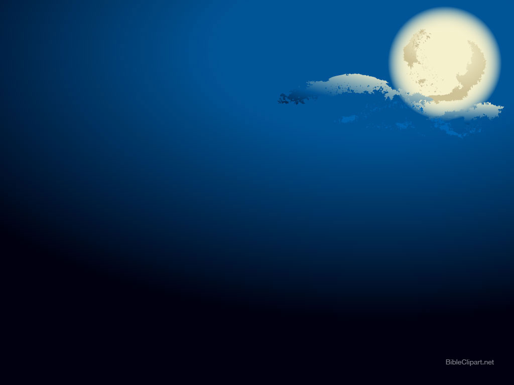 A luminous full moon partially obscured by wispy clouds against a deep blue night sky.