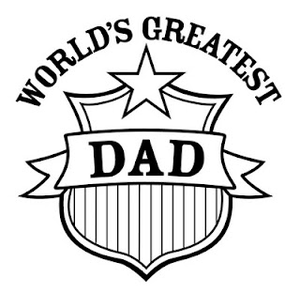 Father&Day Black And White Clipart 