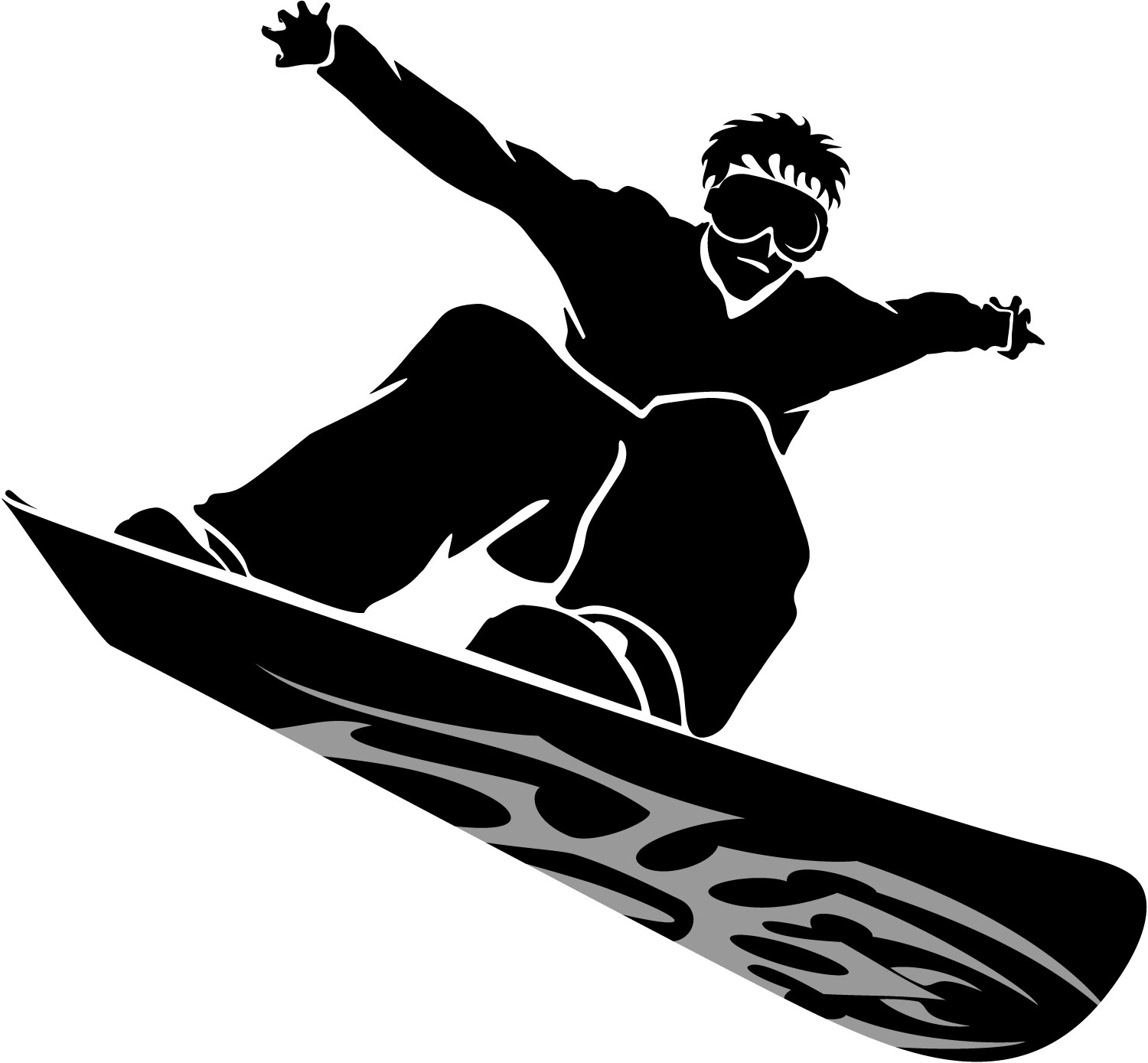 Snowboarder Vector Clip Art 